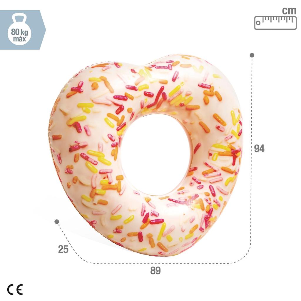 INTEX Float Tube Sprinkle Donut Heart Tube 94 x 89 x 25 см Японский 56253 [Оригинальный продукт]