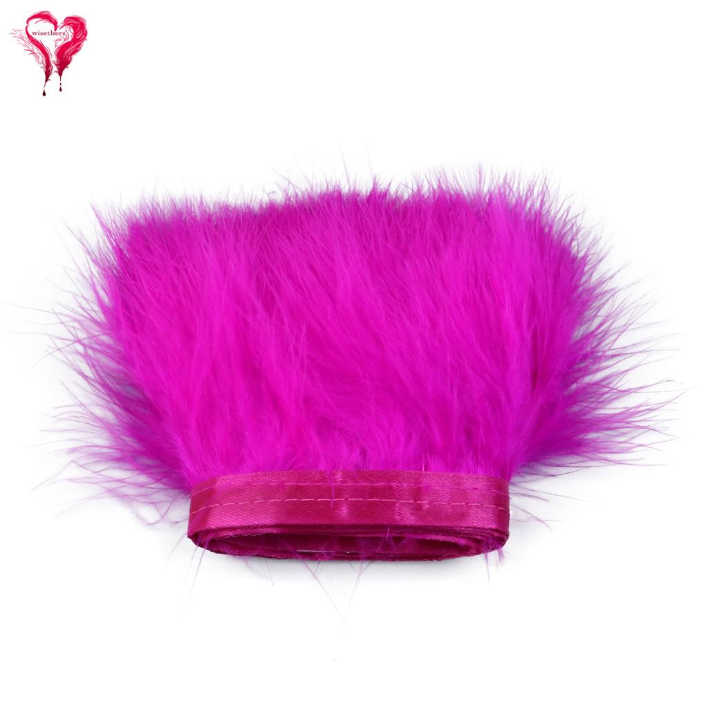 Turkey Marabou Feather 1 Meter Fancy Soft Fluffy Dyed Colorful Ribbon Lace Trim 6-8 CM Party Dress Garment Decoration Fringe