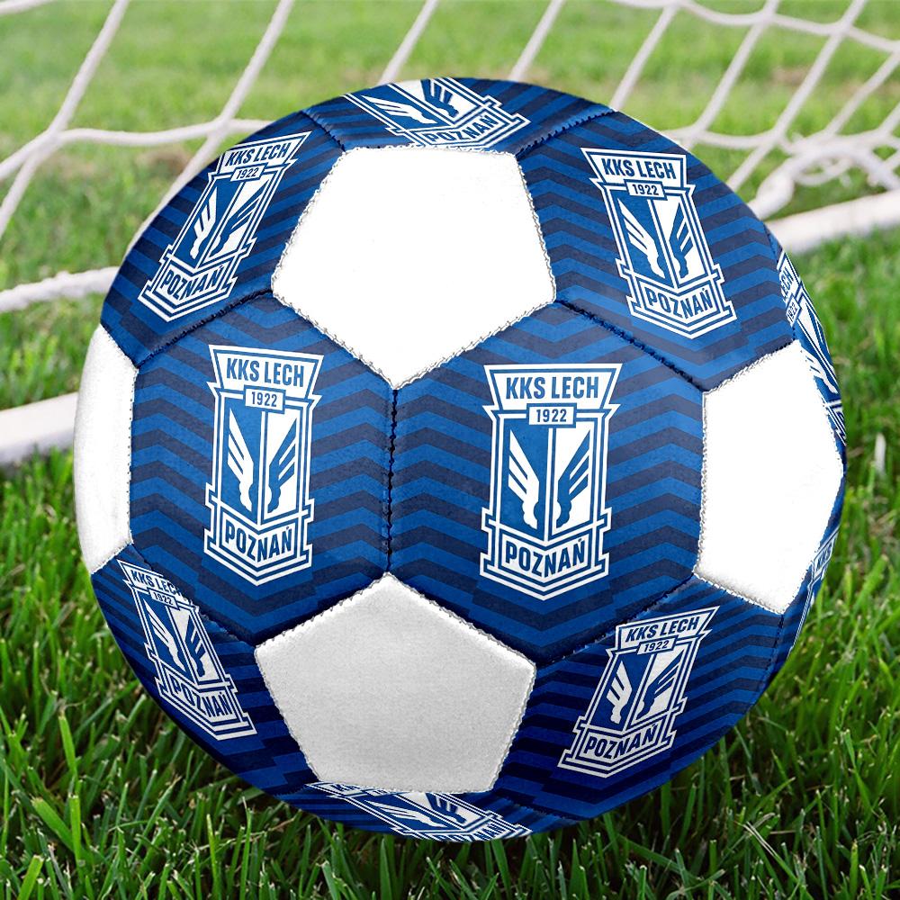1PC Lech Poznań logo size 5 soccer ball PrahaIndoor Soccer Ball Colorful All Ages Machine Stitched PVC Competition Ready Durable High-Bounce