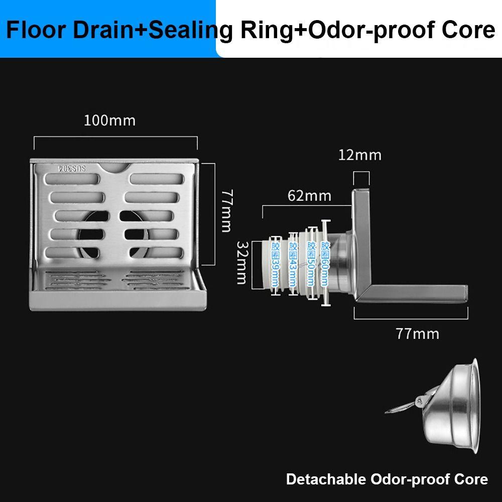 Угловой напольный трап из нержавеющей стали 304 L-образный настенный трап Профессиональный боковой слив Душевая комната
