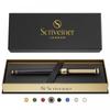 Scriveiner Rollerball Pen Finest 24K Gold Finish Schmidt Ink with Refill Wonderful Gift Set Perfect for Men Women Professional Executive Office (Black