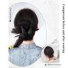 Synthetic Maruki Head Wig Circle New Chinese Style Bride's Curled Hair Bun Clip In the Hair and Ponytail Ancient Style Wig Bag