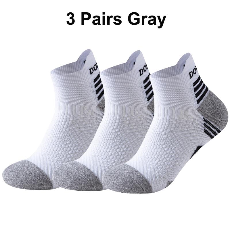 3 пары носков для марафона, мужские и женские профессиональные спортивные носки до щиколотки, утолщенные, мягкие, низкие, короткие носки-лодочки