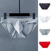 Men Briefs Low Waist U-Convex Wrap Bag Panties Solid Color Ice Silk Smooth Seamless Sexy Underwear