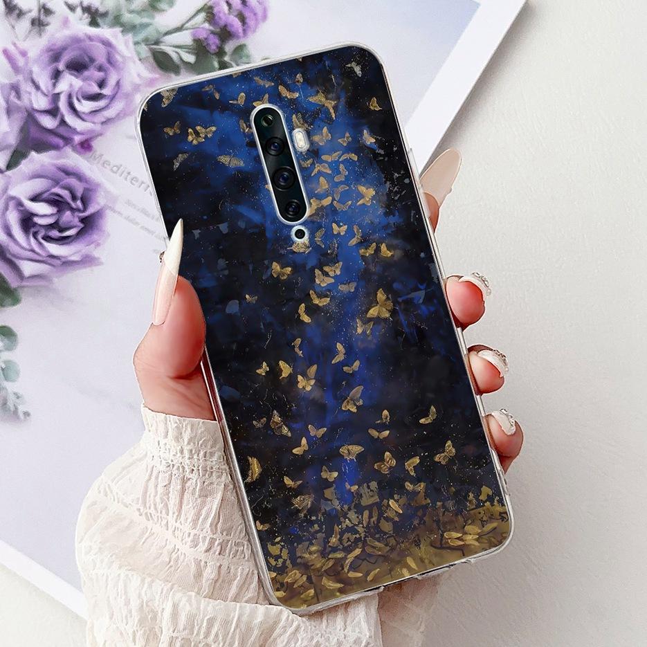 Чехол для Oppo Reno 2 Reno 2F 2Z Стильный Чехол с Рисунком Цветов Мягкий Тонкий Чехол для Телефона Для Oppo Reno2 F Z Reno2F Reno2Z Fundas Coque