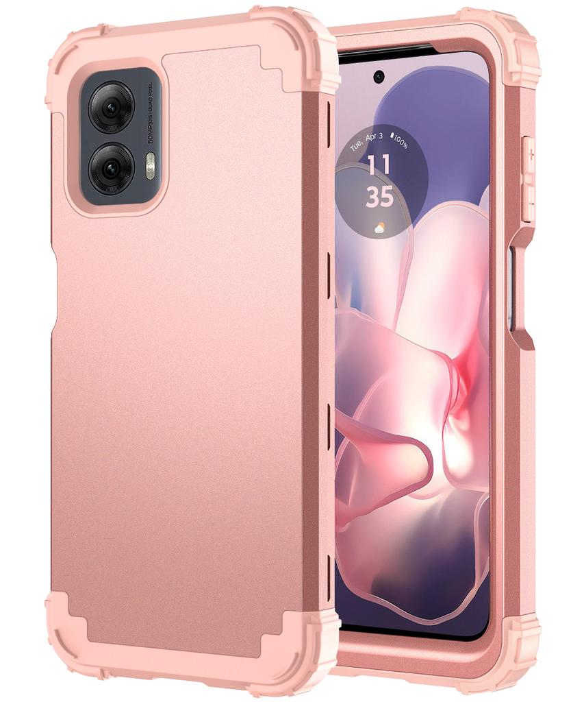 3-in-1 Heavy-Duty Rugged Phone Case Fundas For Motorola Moto G Power 5G 2025 Soft Silicone Lining Hard Plastic Shockproof Cover