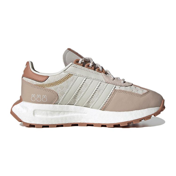 adidas Originals Retropy E5 Удобные Модные Прочные Низкие Спортивные Повседневные Кроссовки Детские Кроссовки Белые Розовые Золотые IF5000