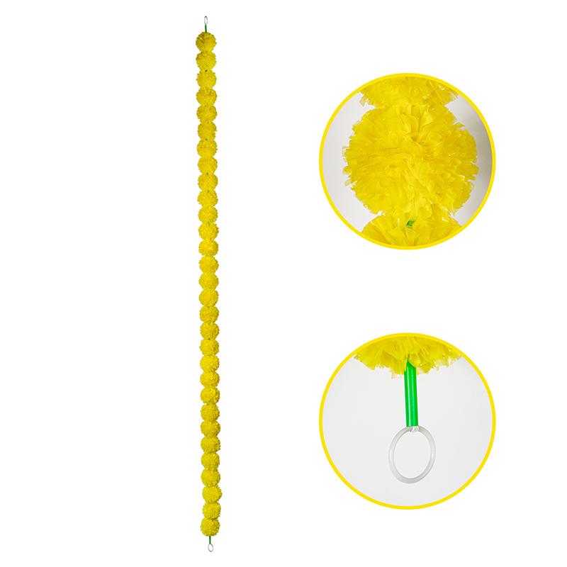 1PC Yard Artificial Marigold Flower Garland Artificial Flowers for Diwali Wreath Garland