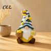 Pastoral Style Desk Accessory Lemon Gnome Figurine, Resin Garden Statue, Mediterranean Party Cute Butterfly Gift Decoration for Home Kitchen