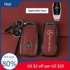 FIQ4  Hot 2025 Leather Car Key Full Case Protection Cover Shell Holder For Mercedes Benz AMG W204 W205 W203 W210 W211 W212 W124 W126 W