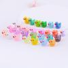 50pcs Mini Ornament Yellow Duck Resin Accessory Doll House Decor Miniature Figure  Garden Decor