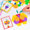 Wooden 160-Piece Geometric Puzzle Children'S Early Education Puzzle Variety Of Geometric Shape Matching Tangram
