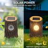2 Pack Solar Tree Stump Lights Outdoor Waterproof LED Garden Decor for Patio, Yard Art Birthday Gift for Women Mom
