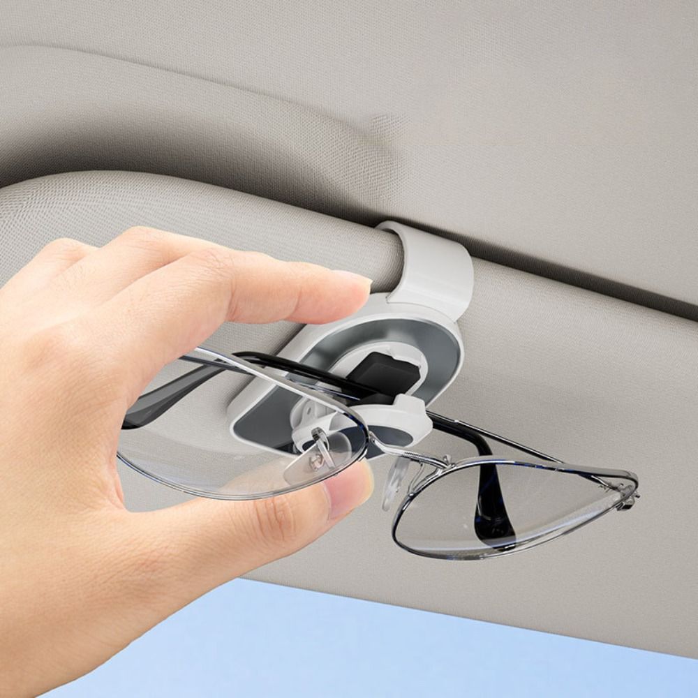 Нажимной держатель для очков, клипса на козырек автомобиля, универсальный держатель для солнцезащитных очков, билета