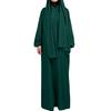 Мусульманские женские однотонные халаты повседневные платья с длинным рукавом и завязкой на талии
