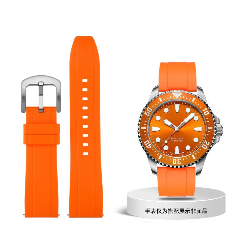Классический резиновый ремешок для часов Seiko Citizen Omega Quick Release 20 мм 22 мм 24 мм, силиконовый ремешок Tropic, ремешок для смарт-часов