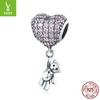 Love Balloon Bear Diy Beaded Accessories Colored Hot Air Balloon S925 Silver Beaded Jewelry