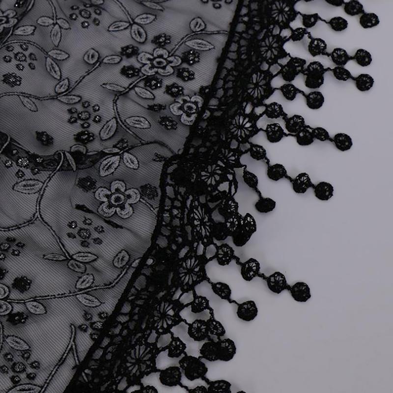 1Pc Women Triangle Wrap Lady Shawl Flower Lace Scarf Shawls