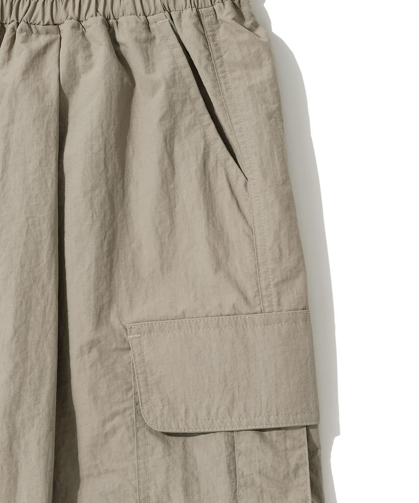 MODERMENT Nylon Bdu Single-Pleat Wide Cargo Shorts [4 Colors]