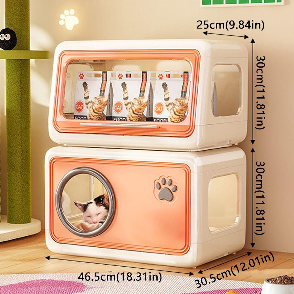 Вентилируемый кошачий домик Пластиковый кошачий домик для сна Кошачья кровать Полузакрытая кошачья кровать для маленькой кошки собаки