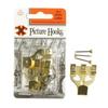 X Picture Hooks No 4 Brass Plated 2pk
