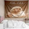Billie-Eilish Print Tapestry, Backdrop, Easy Setup, Ideal for Bedroom, Office & Living Room, with Aesthetic Wall Hanging Decor.