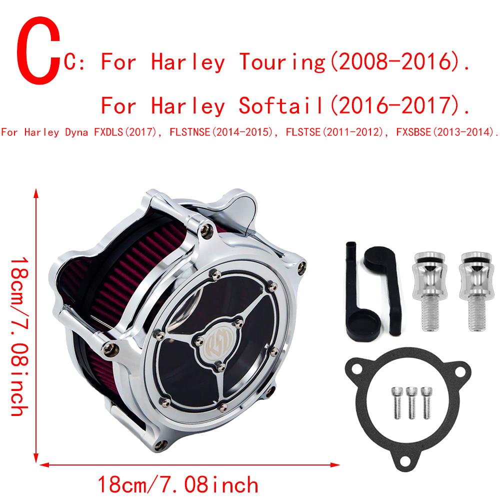RSD Фильтр воздушного фильтра Clarity Хром Для Harley Sportster Iron 883 1200 Dyna Softail FXSTC Fat Bob Touring FLHT FLHTC