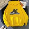 Initial D AE86 JDM Hoodies Японская автомобильная мода Буквенный принт Hoodie Мужские толстовки Streetwear Женские свободные Hoodie