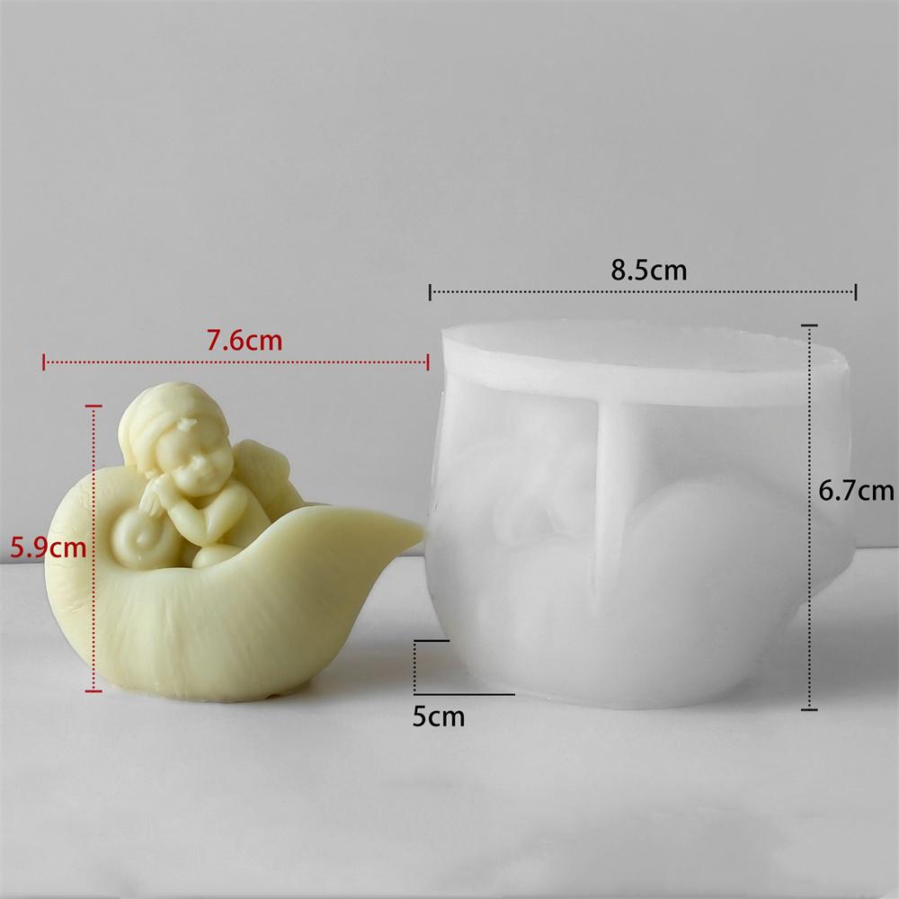 3D Роза Ангел Свеча Силиконовые Формы DIY Ракушка Ангел Мальчик Ароматерапия Гипс Смола Инструмент для Заливки Мастерство Украшение Подарок
