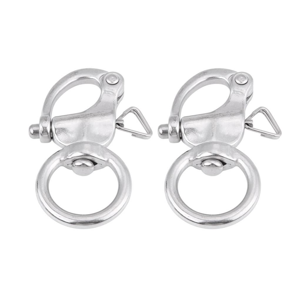2Pcs Split Ring Pin Snap Shackle Round Brace Ring Useful Tool Round Ring Shackle Camera Straps