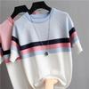 Short Sleeved T Shirt Women Summer Loose Slimming Knitted Sweater