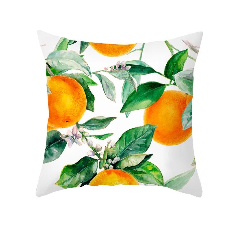 Summer Colourful Fruit Print Pillowcase Sofa Decorative Cushion Covers Plant Ststyle Pillowcases Decor Cushion Cover For Bedside