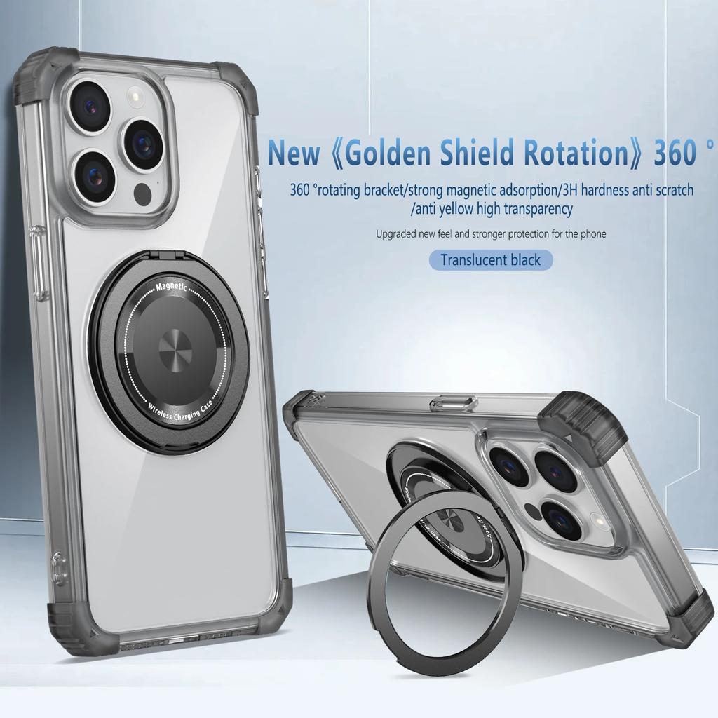 360 Degree Anti-Fall Rotating Holder Phone Case For iPhone 12 13 14 15 Pro Max 15 Plus Magnetic Cover For IPhone13 14 15 ProMax