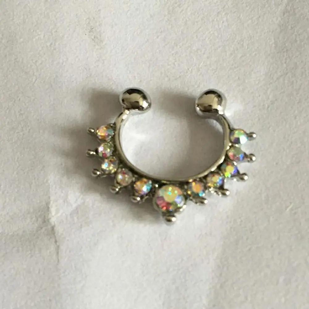 Ретро Модный Простой Панк Металлический Геометрический Пирсинг Тела Кольцо в Нос Обруч для Носа Гвоздик в Нос