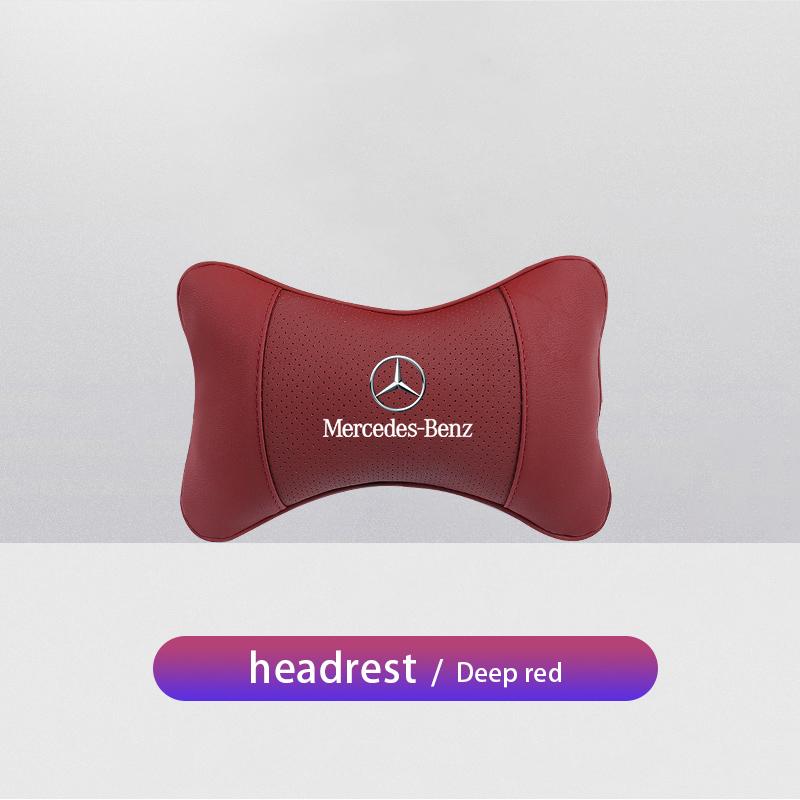 CRC1 1PCS Car Seat Headrest Auto Logo Neck Pillow For Mercedes Benz AMG W203 W204 W205 W209 W210 W176 Interior Stickers PGTZ-BENCHI