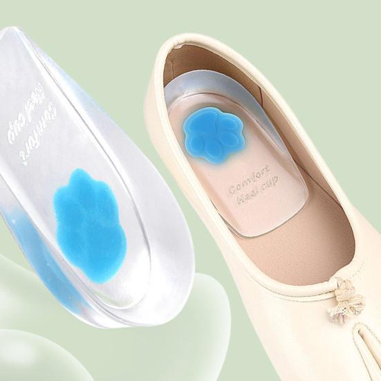 1 пара гелевых подпяточников, очень мягкие, износостойкие, амортизирующие, удобные клиновидные вставки для обуви, гелевые чашечки для пяток