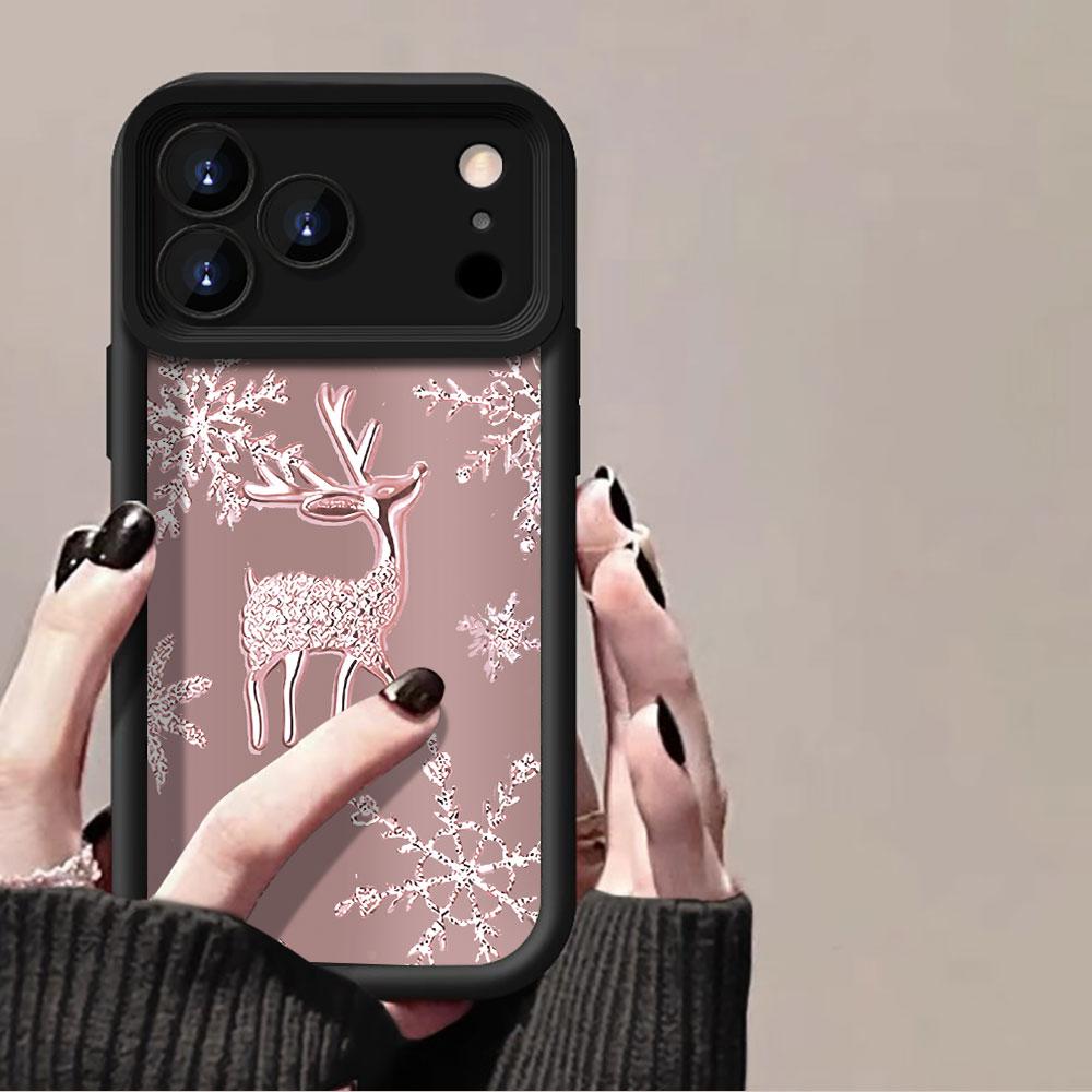 Модный Матовый Чехол для Телефона 'Снежный Олень' Для Samsung Galaxy S25 S24 Ultra S21 S22 S23 Plus A56 A55 A54 A53 A36 A35 A34 A33