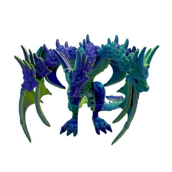 Nostalgie 3D Printed Dragon Figurine with Movable Joints, Flexible Articulated Toy, Desk Ornament, Creative Gift for Lovers, Boys, Shelf Decor