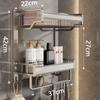Double Towel Rack Bathroom Shelf Space Aluminium Towel Rack One Piece Wall Mounted Shelf Bathroom Toilet Bathroom Set