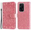 For Honor 200 Lite Case Imprinted Sunflower Magnetic Phone Stand Cover