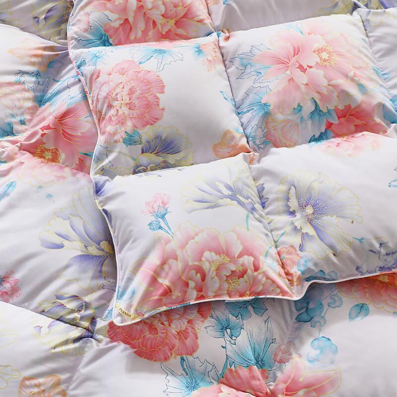 FUANNA Printed All-Season White Goose Down Quilt