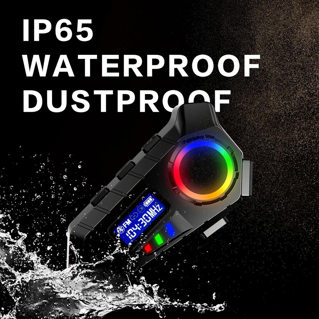 Шлем Bluetooth Интерком Y30 - Водонепроницаемая мотоциклетная гарнитура IP65 с RGB-подсветкой