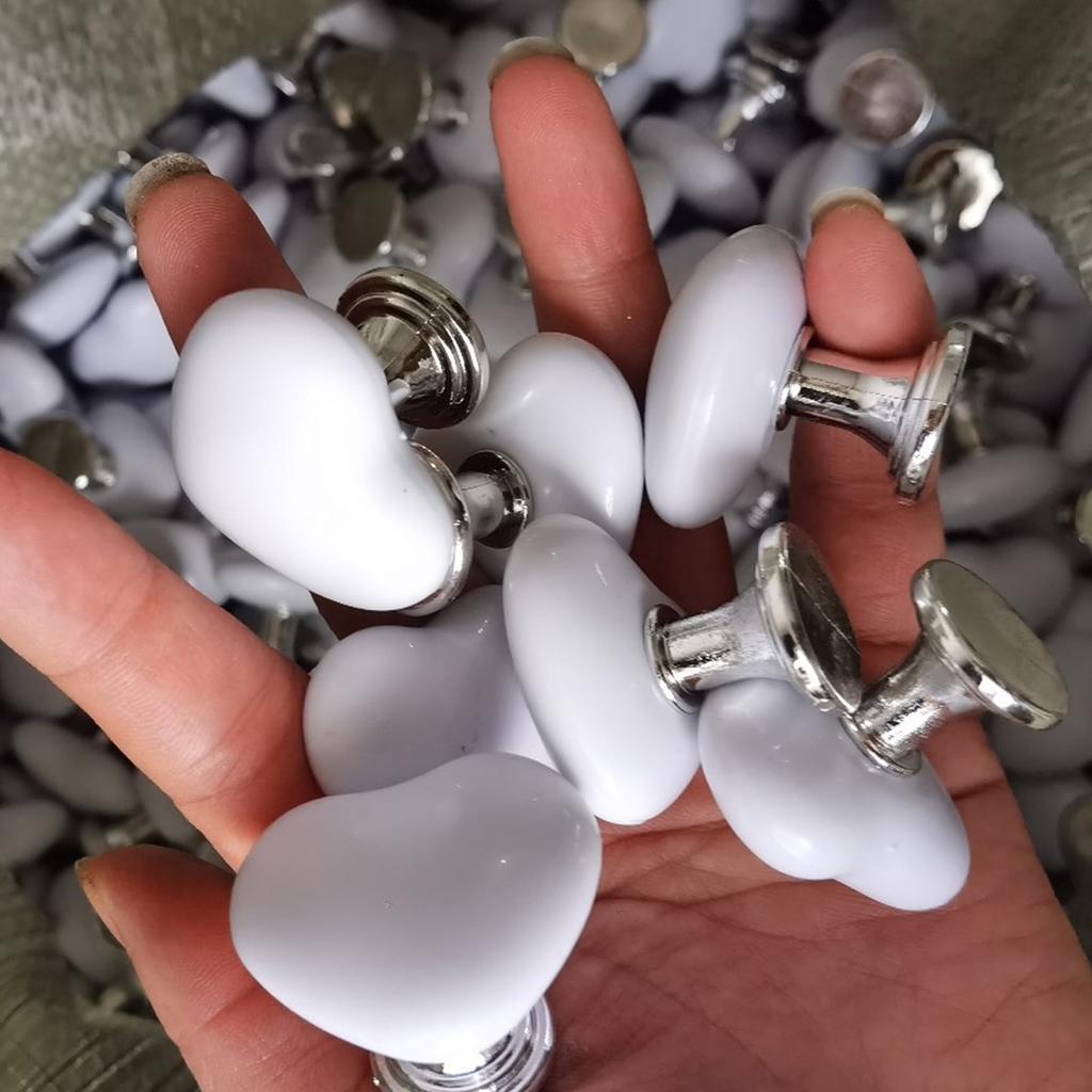 Heart Shaped Toilet Tank Button Plastic Solid Universal Toilet Button Press Replacement for