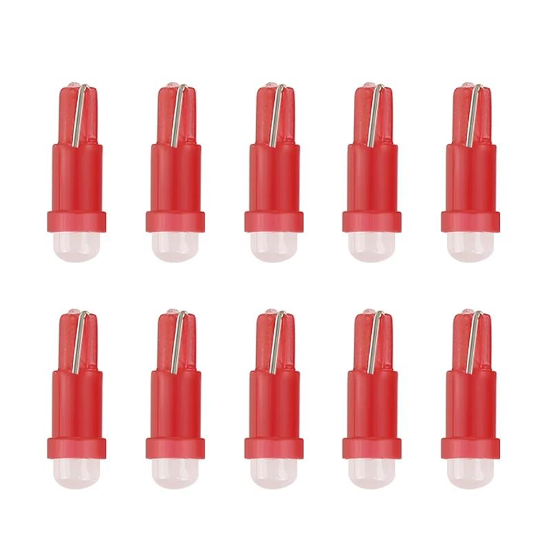 20 шт. Автомобильные светодиодные лампы T5 LED Lights T5 COB 12 В красные, синие, зеленые, автомобильные боковые клинья, приборная панель, датчик, приборная лампа