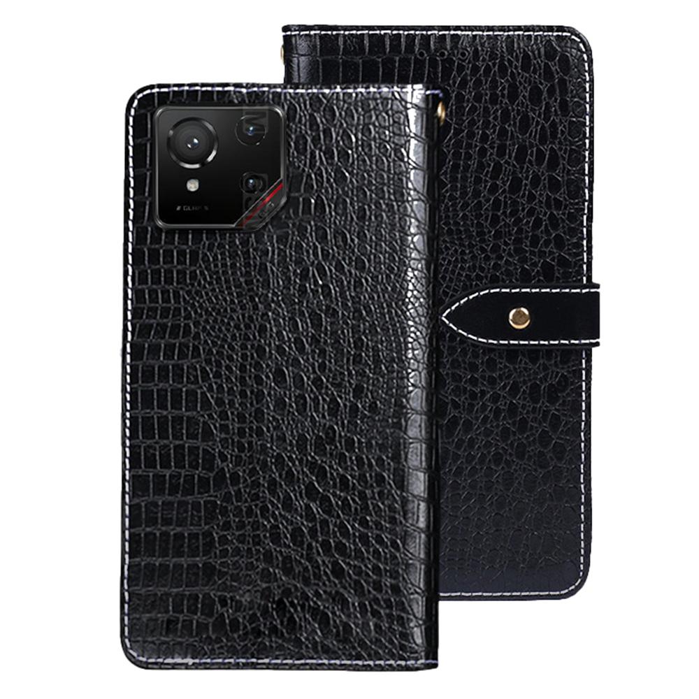 For Asus ROG Phone 9 5G Case Crocodile Texture PU Leather Flip Phone Cover