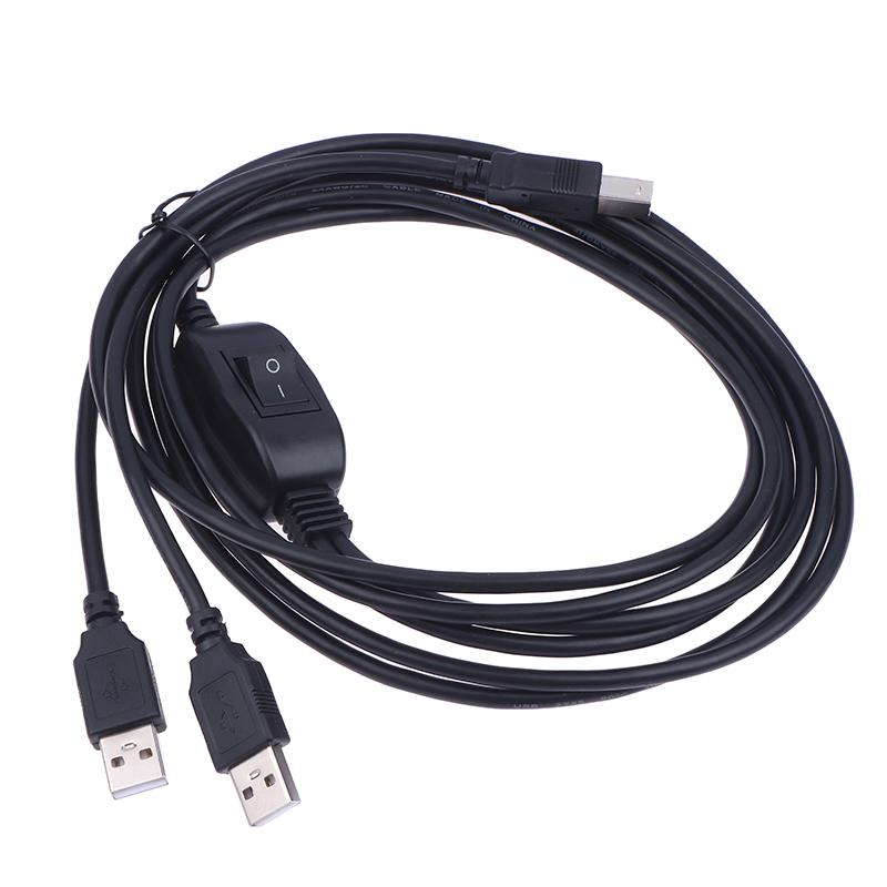 2-в-1 USB A на B Кабель для принтера Папа-Папа Разветвитель для двух компьютеров для принтеров HP Canon Samsung
