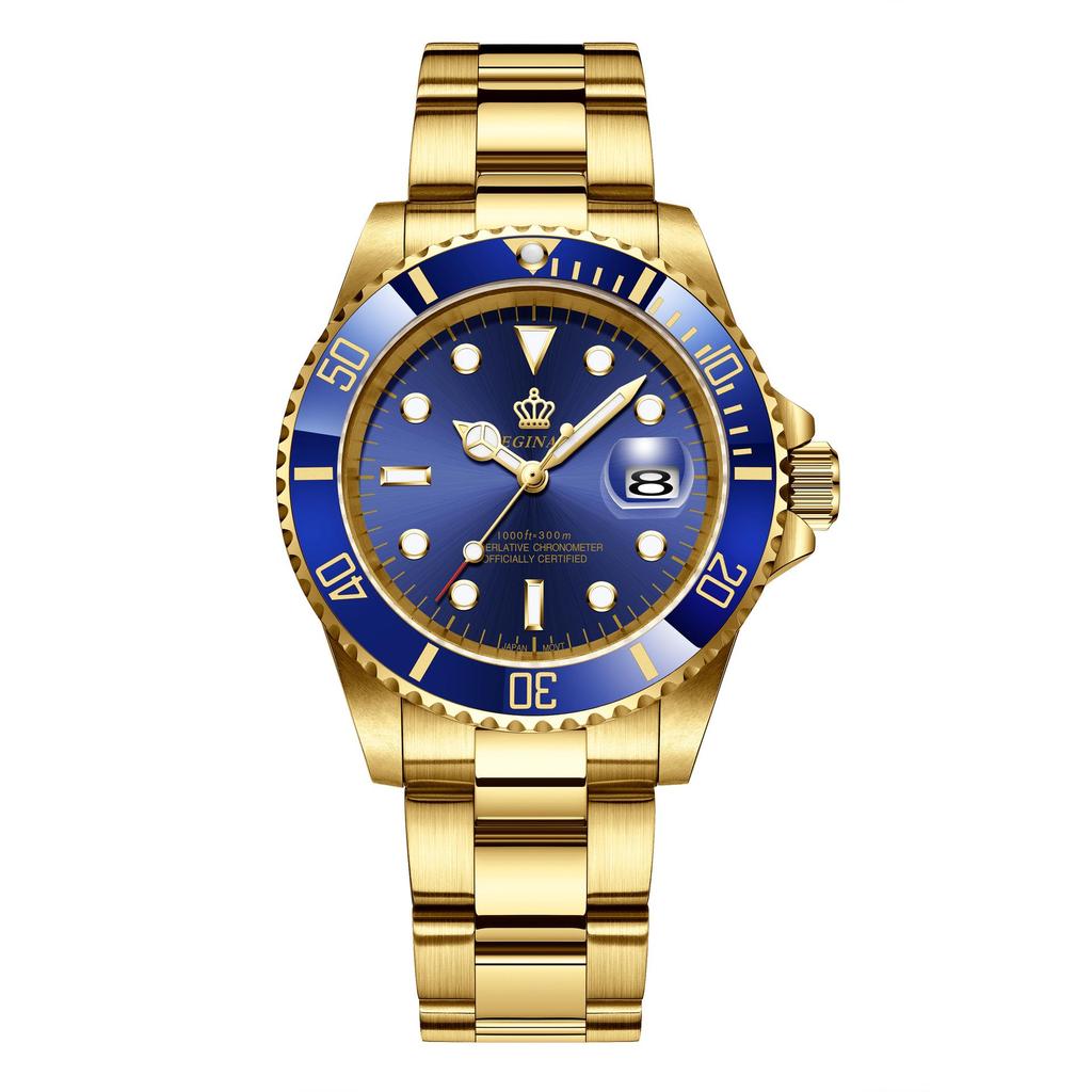 Мужские зеленые часы Submariner Date из нержавеющей стали – Высококлассный минимализм, Водонепроницаемые, Вращающийся безель, Спортивный дизайн для студентов