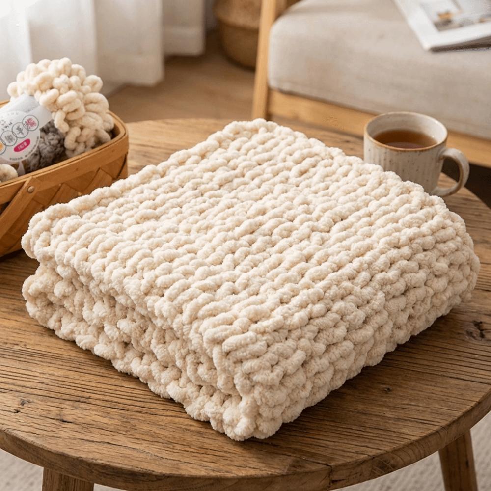 100g/Roll Finger Loop Yarn Hand Woven Hand Knitting Yarn DIY Knitting Thread  Blanket Knitting