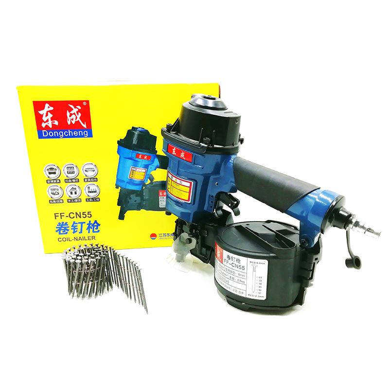 Dongcheng пневматический роликовый гвоздезабивной пистолет FF-CN55 резьбовой гвоздь полотняного плетения гвоздь легкого плетения гвоздезабивной пистолет стреляющий гвоздезабивной пистолет воздушный гвоздезабивной пистолет