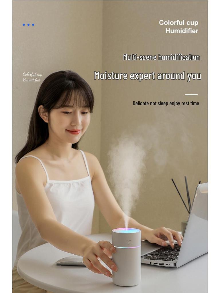 Rechargeable Mini Colorful Cup Humidifier for Home & Car Aromatherapy